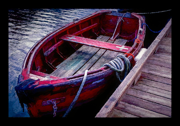 RED DINGY-36X24-BORDERED